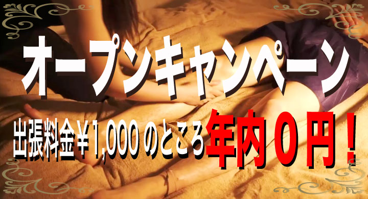 オープンキャンペーン 出張料金¥1,000のところ、年内0円！